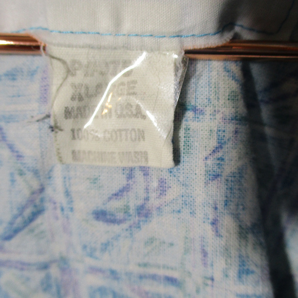 Frank button up Abstract crazy 90s Men's XL s/s - Picture 5 of 5